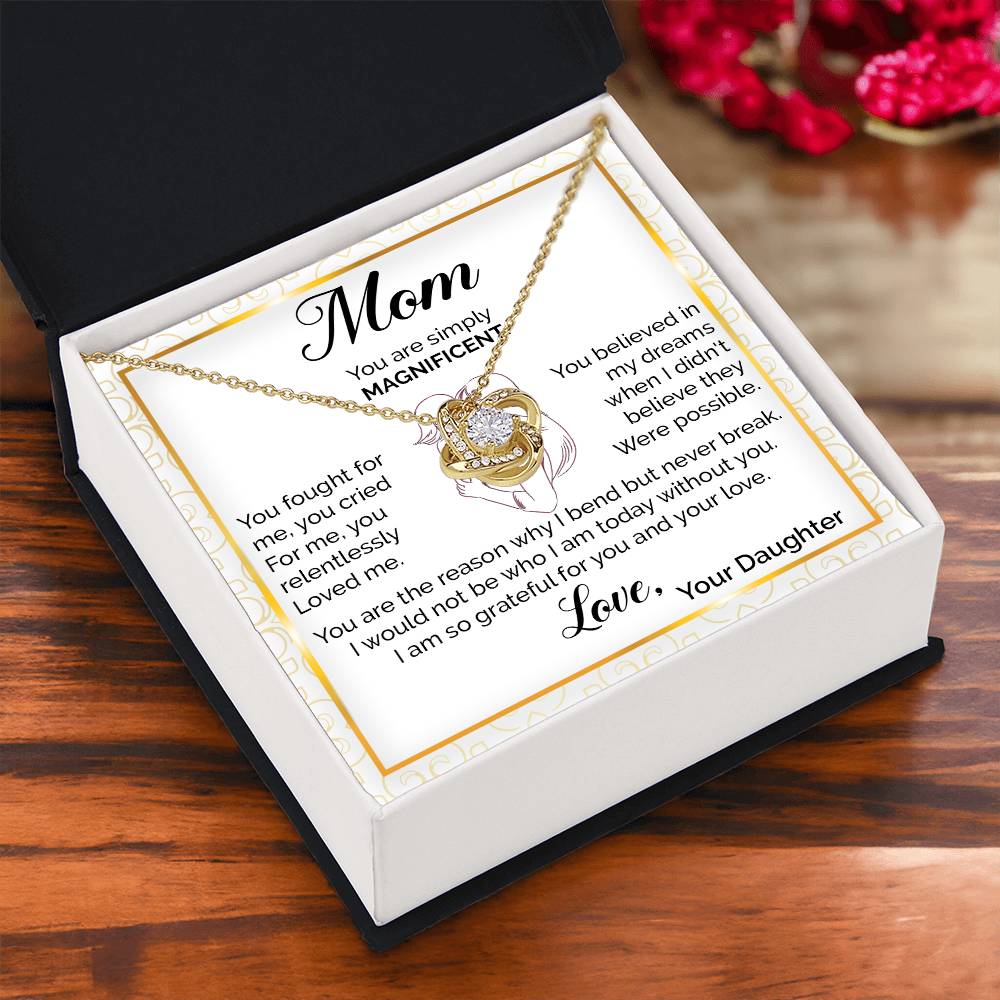 Mom Necklace Gift from Daughter – Magnificent Love Card