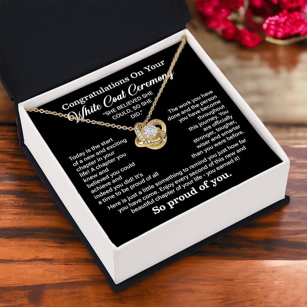 Congratulations On Your New White Coat Ceremony Congratulations Necklace White Coat Ceremony Inspirational Jewelry Gift New Chapter Necklace Meaningful Gift For Graduates Emotional Connection Necklace Motivational Jewelry