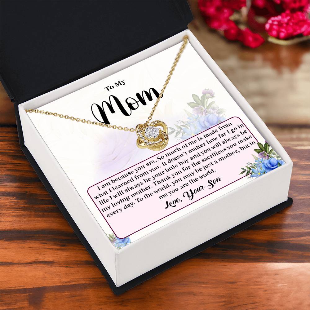 Mother’s Day Gift for Mom from Son – Love Knot Necklace