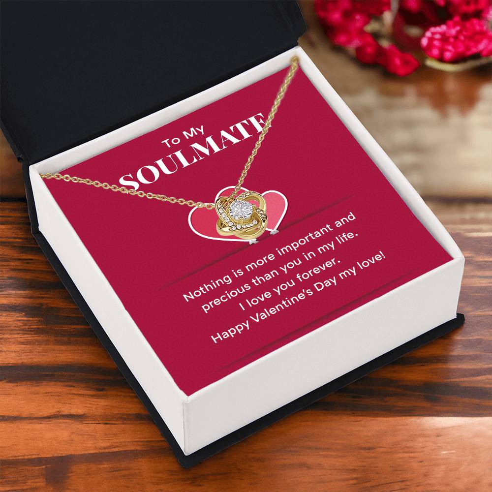 Soulmate Valentine's Necklace Gift with Gift Box
