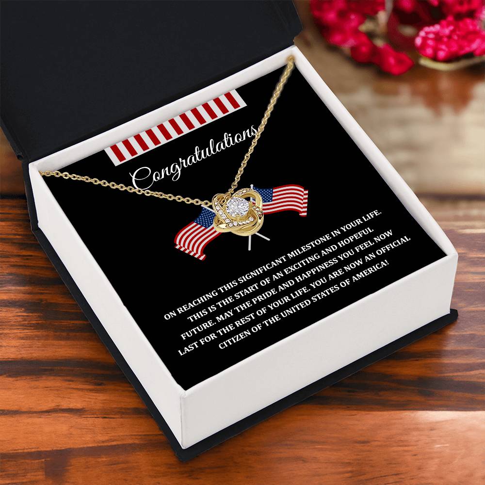 Congratulations Necklace For New U.s. Citizen Necklace For New U.s. Citizen Gift For New U.s. Citizen Journey Necklace For Proud New Citizen Jewelry For U.s. Citizenship Celebration Gift For Citizenship Milestone Jewelry For New U.s. Citizen Necklace