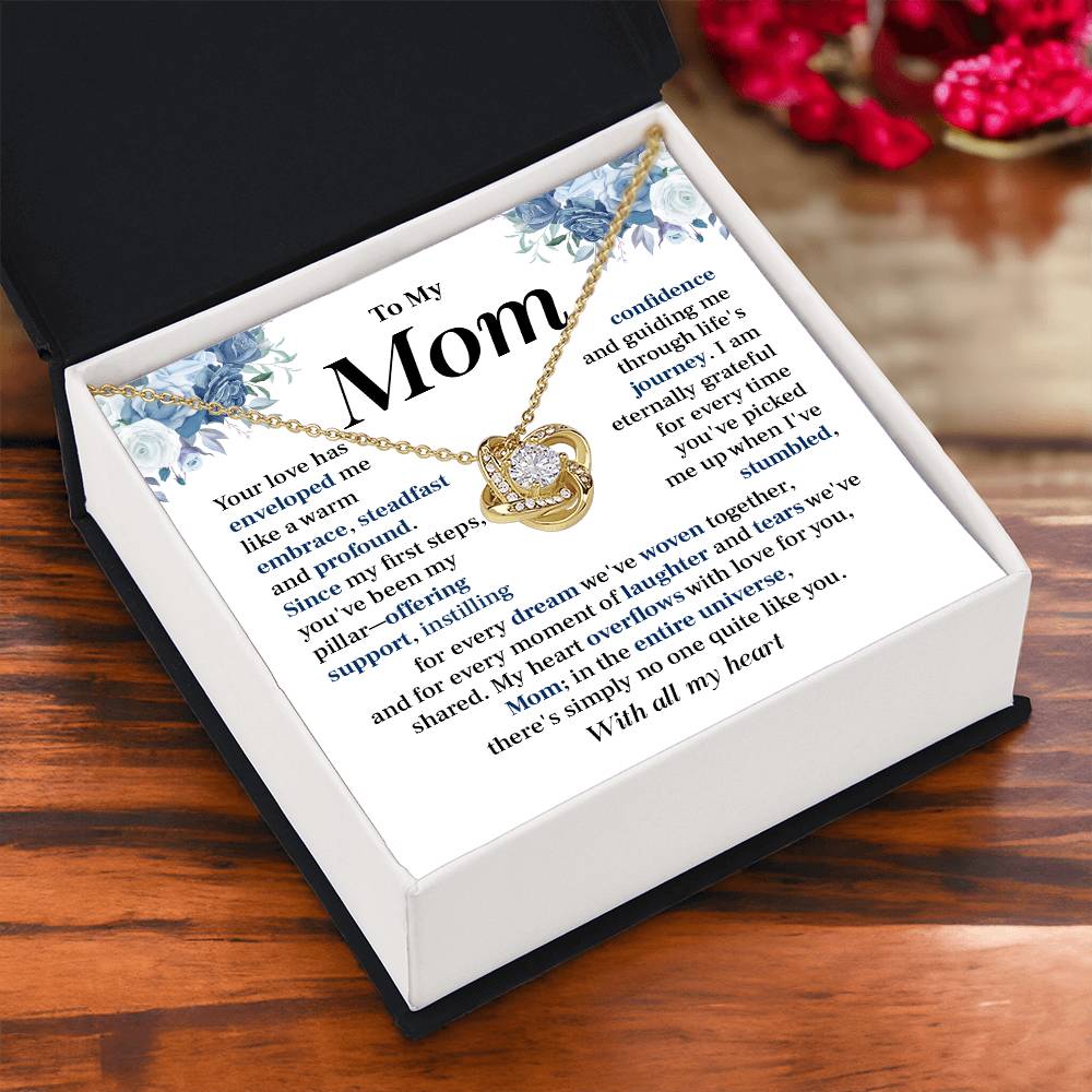 To My Mom Necklace Gift with Message from Daughter