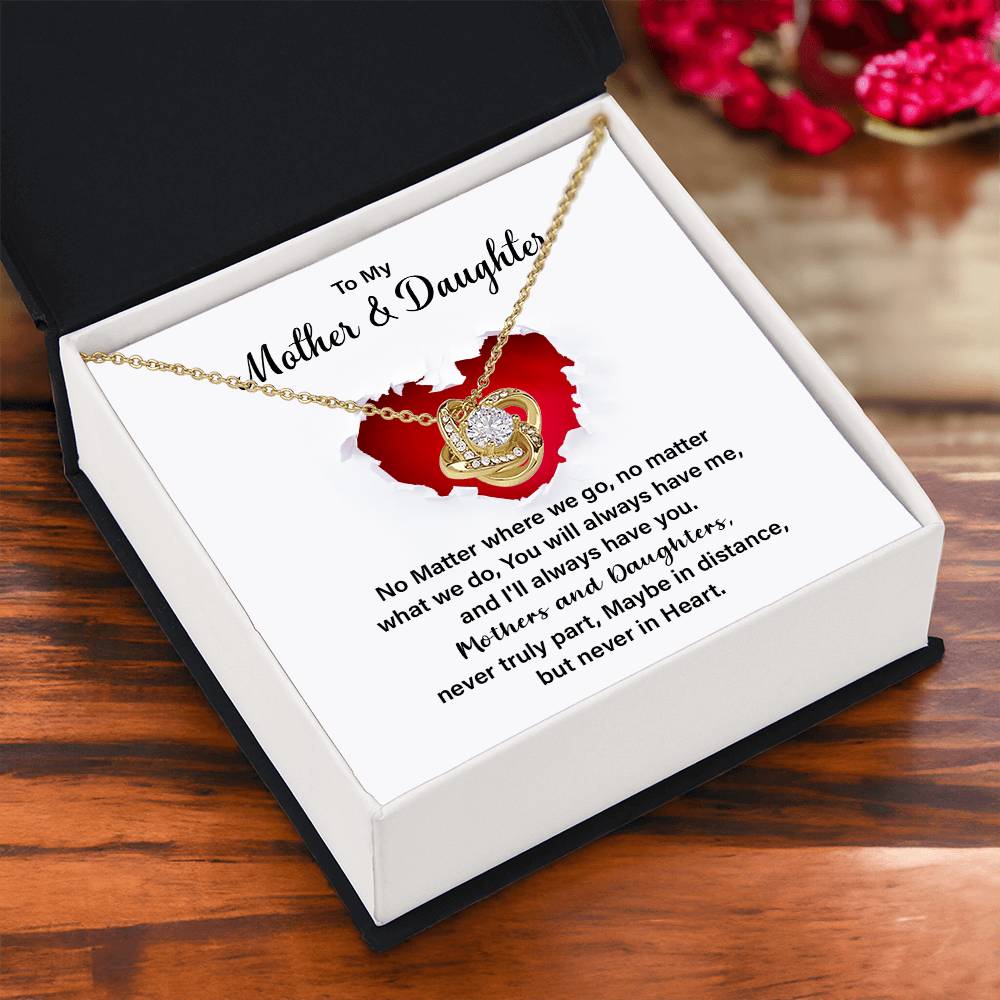 Mother and Daughter Necklace Gift – with Gift Box