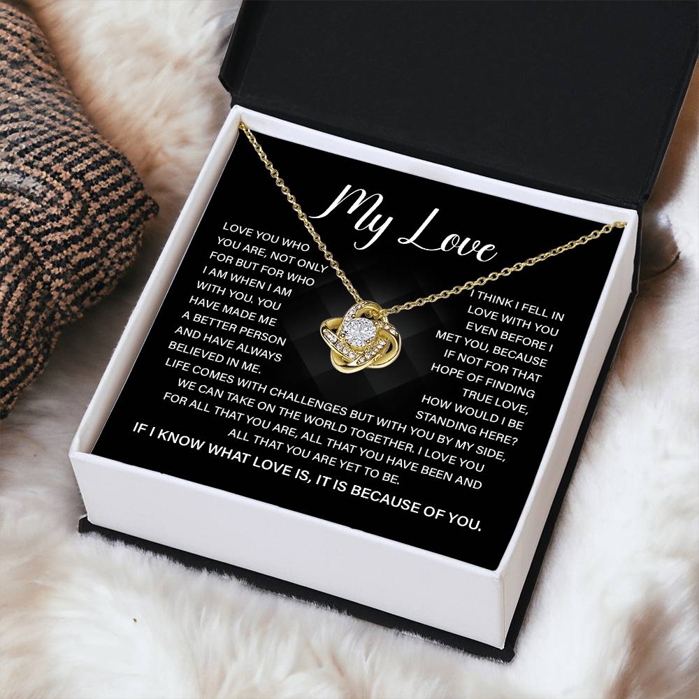 Romantic Necklace Gift for Her With Message & Luxury Box