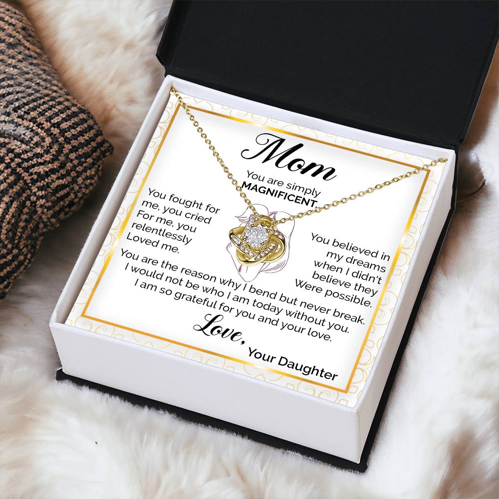Mom Necklace Gift from Daughter – Magnificent Love Card