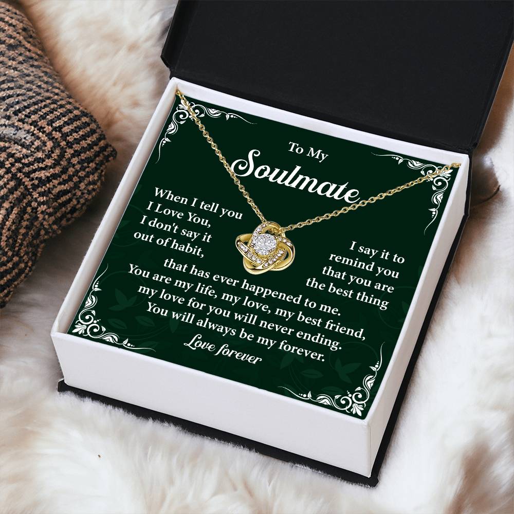 Soulmate Necklace Gift for Her – Message Card Box
