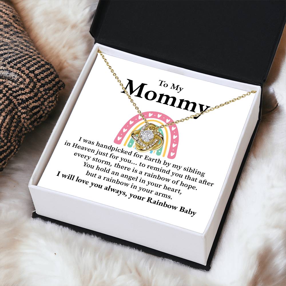 To My Mommy, Necklace Gift For Mom With Message Card