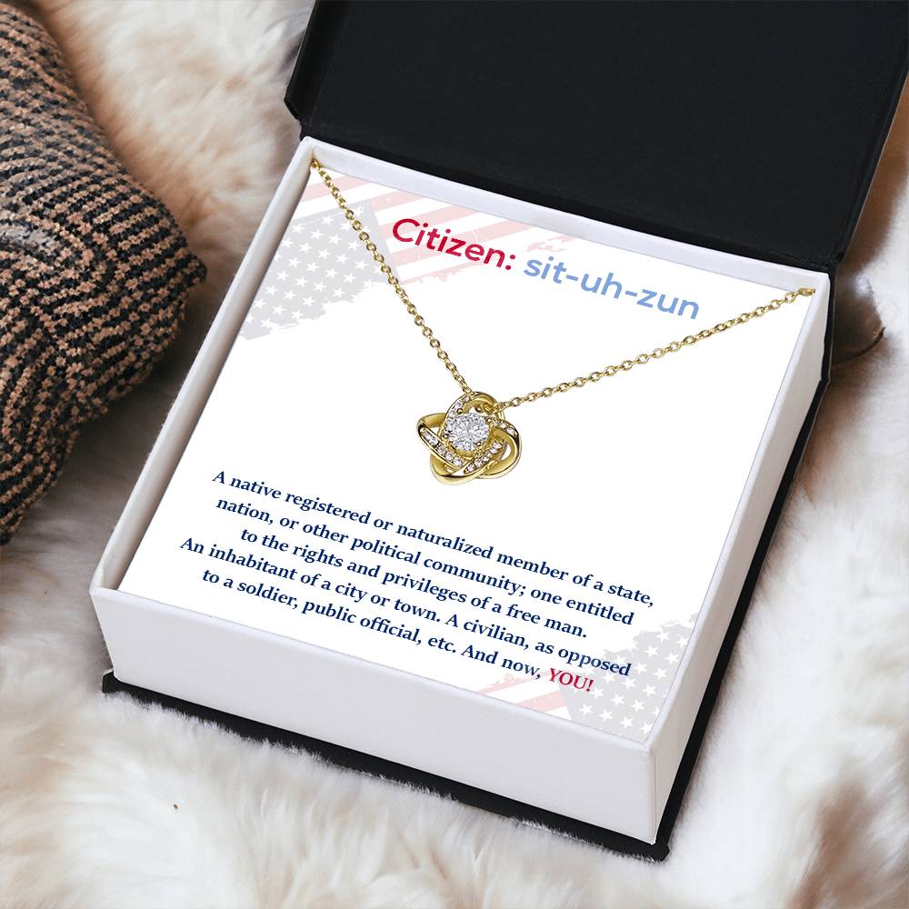 Citizen Necklace Citizen Necklace For New U.s. Citizen Gift For New American Citizen Necklace For Official U.s. Citizen Celebrate Your Freedom Necklace Necklace For U.s. Citizenship Journey Necklace With U.s. Citizen Message Gift For U.s. Citizenship