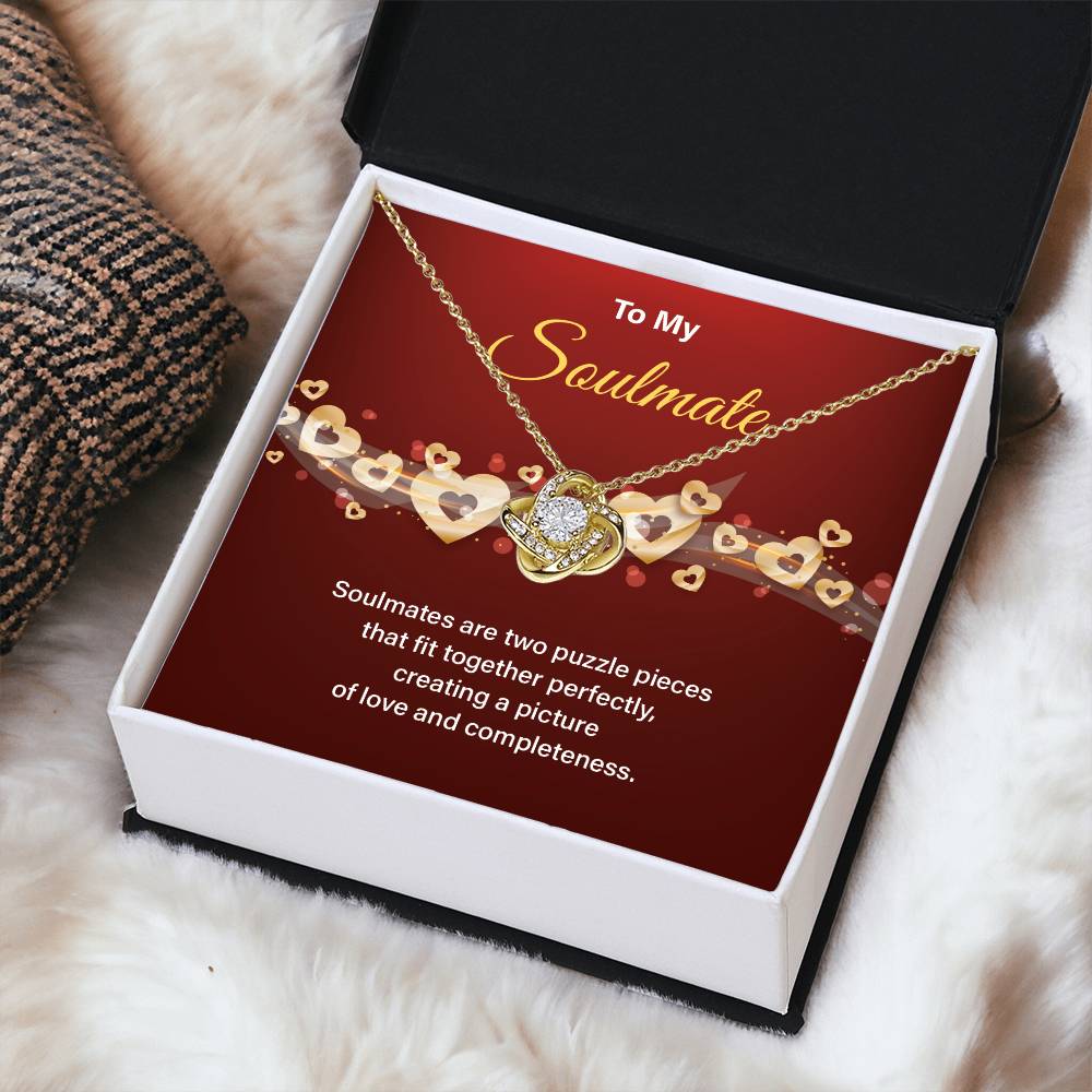 Soulmate Necklace Gift for Her – Gift Box & Card