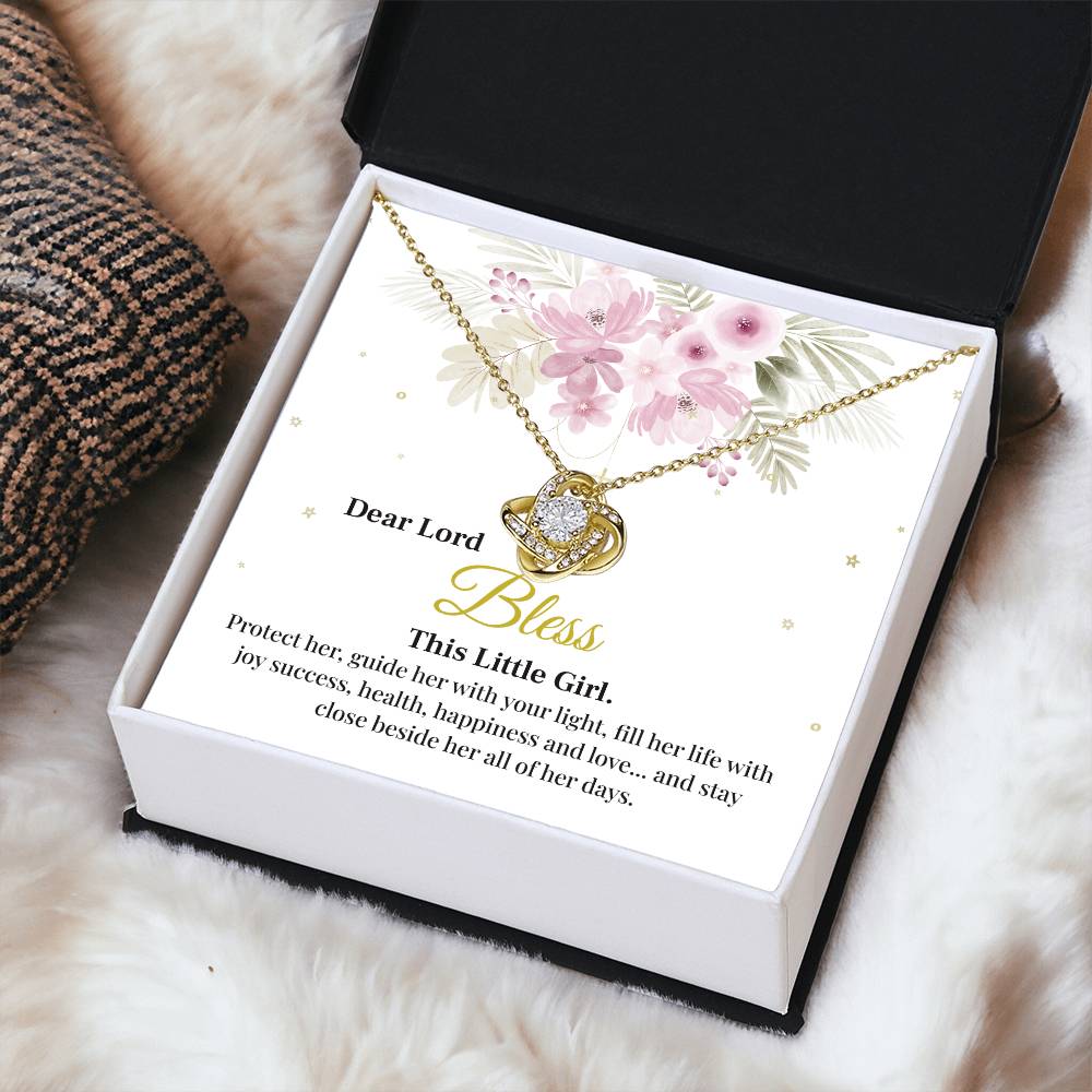 Dear Lord Bless This Little Girl, Blessing Pendant For Little One Heartfelt Necklace For A Young Heart Protective Jewelry For A Child’s Journey Thank You Gift For A Cherished Child To Bless And Protect Jewelry Sentimental Pendant With Blessings