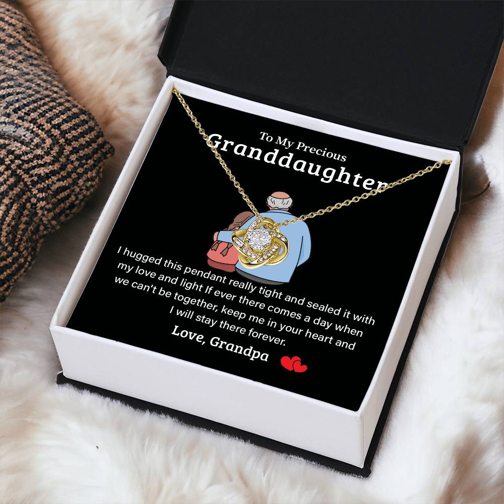 Granddaughter Gift from Grandpa – Pendant with Message Card