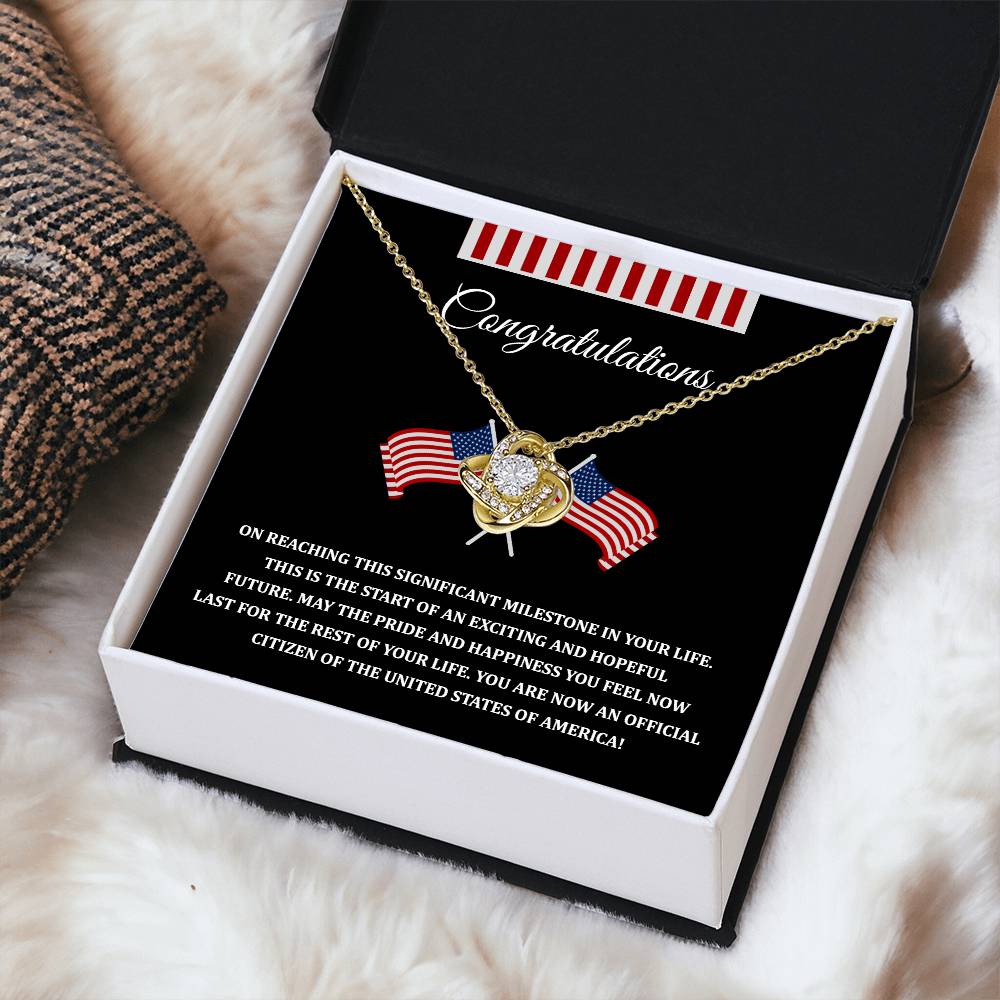 Congratulations Necklace For New U.s. Citizen Necklace For New U.s. Citizen Gift For New U.s. Citizen Journey Necklace For Proud New Citizen Jewelry For U.s. Citizenship Celebration Gift For Citizenship Milestone Jewelry For New U.s. Citizen Necklace