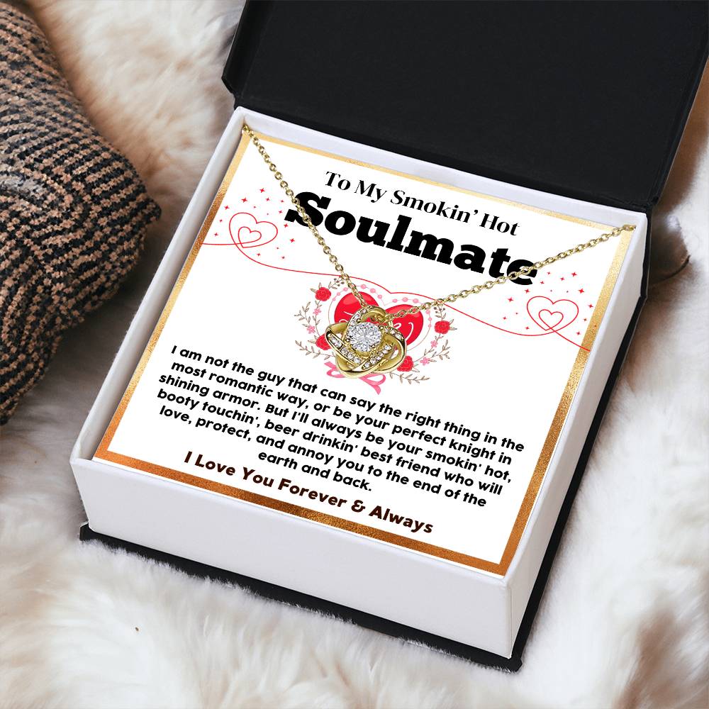 Soulmate Necklace Gift with Love Message Card