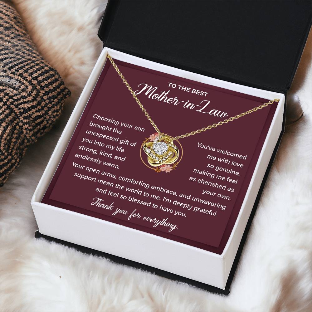 To the best mother-in-law choosing your son.