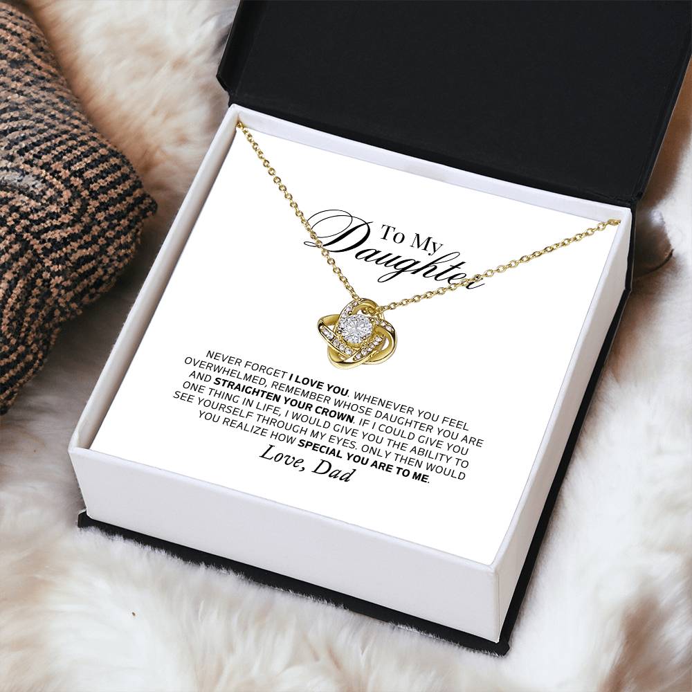 Dad to Daughter Necklace Gift with Message Card