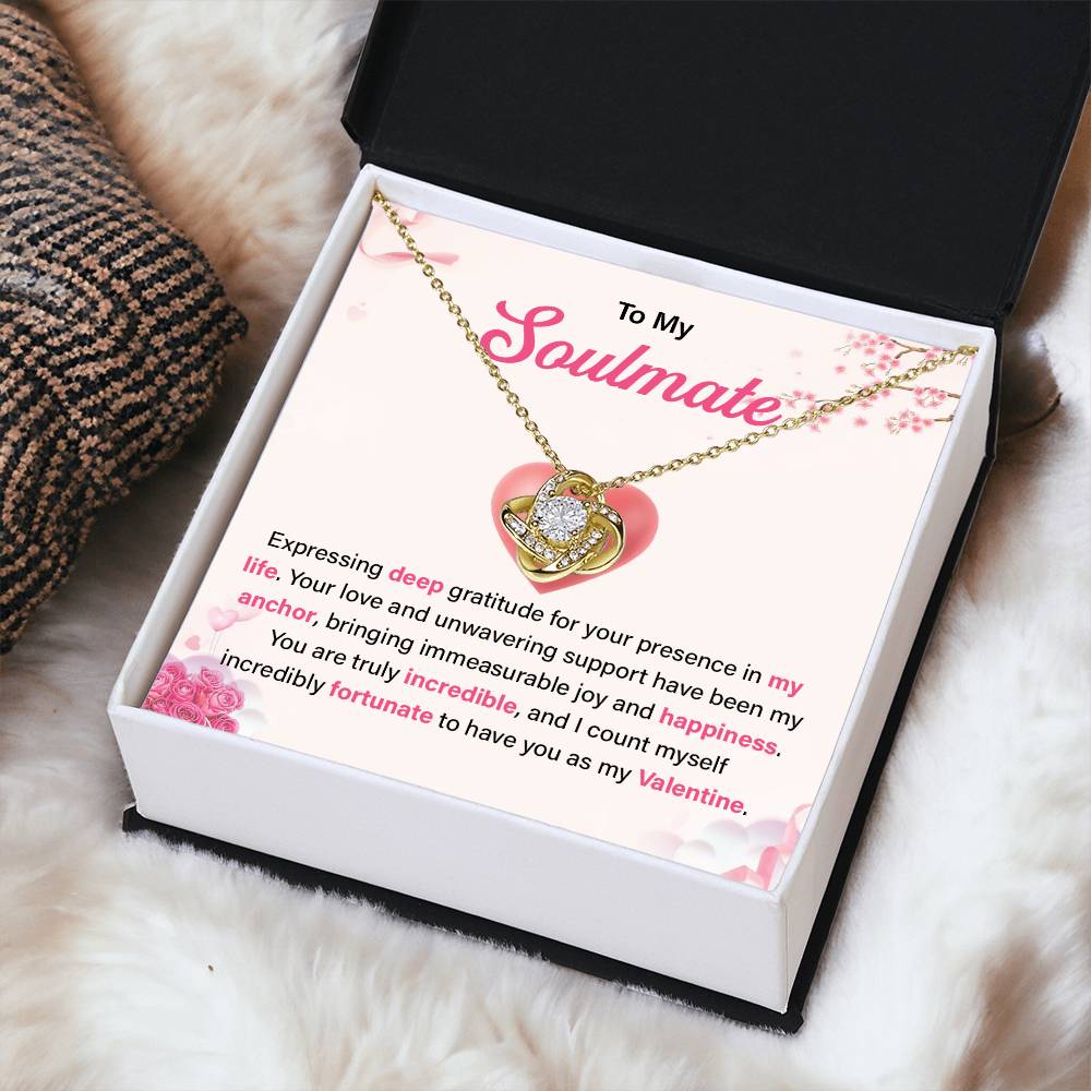Valentine’s Day Necklace for Soulmate with Message Card