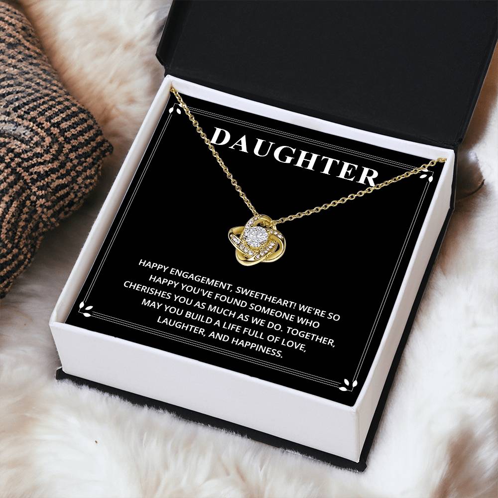 Daughter Happy Engagement Necklace Daughter Engagement Necklace Happy Engagement Gift For Daughter Sentimental Gift For Daughter’s Engagement Jewelry Gift For Daughter’s Engagement Daughter Love And Joy Gift Meaningful Engagement Gift For Daughter