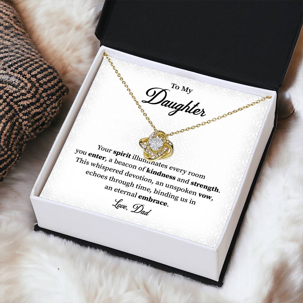 Dad to Daughter Necklace Gift with Message Card