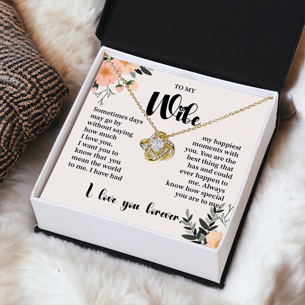 Wife Necklace Gift with Love You Forever Message