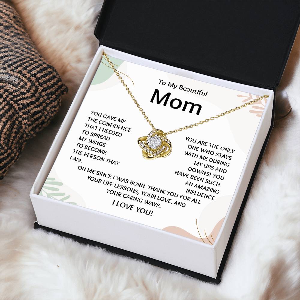 To My Beautiful Mom Necklace – Heartfelt Gift