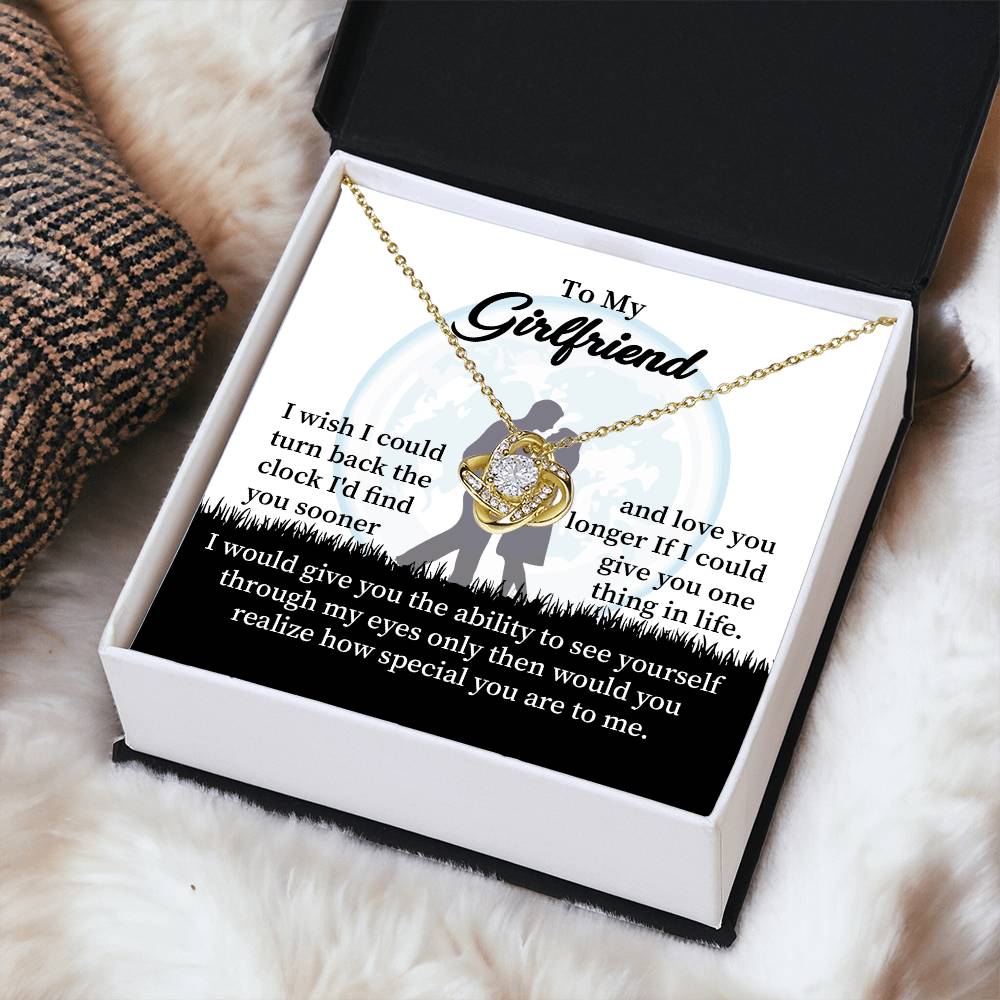 Girlfriend Necklace Gift with Message Card and Gift Box