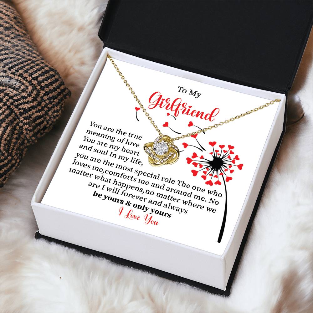 Girlfriend Love Necklace Gift with Message Card Box