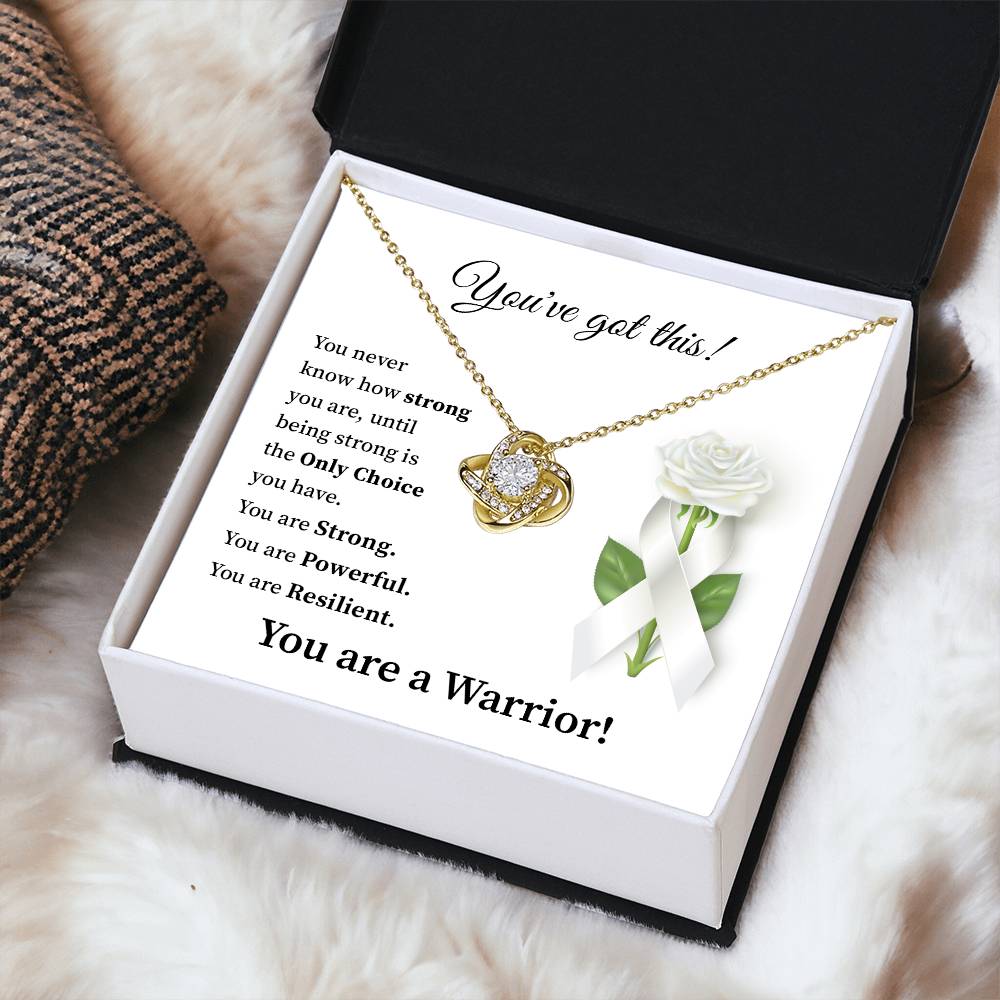 You Are a Warrior Necklace Gift – Inspirational Strength Jewelry