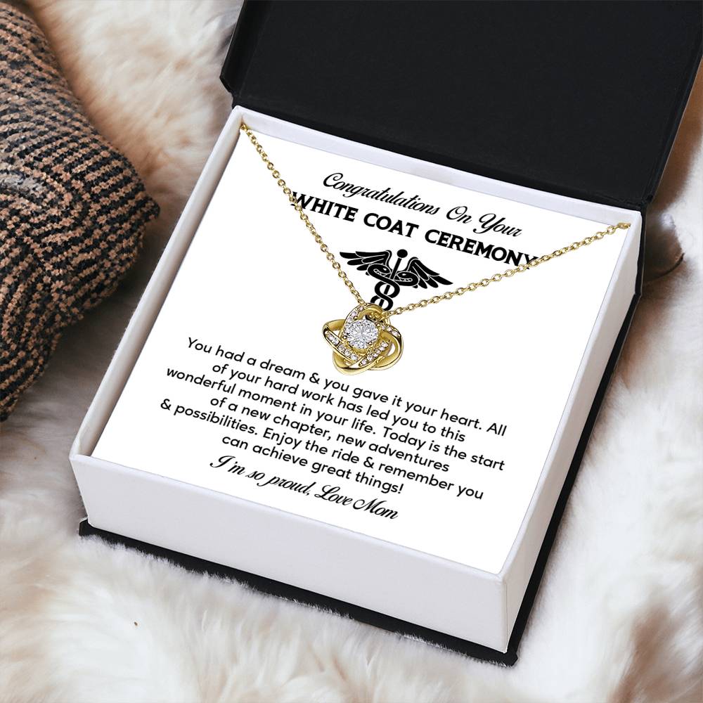 Congratulations On Your White Coat Ceremony Necklace White Coat Ceremony Necklace Gift Congratulations White Coat Ceremony Jewelry White Coat Graduation Necklace Gift New Adventures Necklace Gift  Proud Of You Mom Gift Necklace