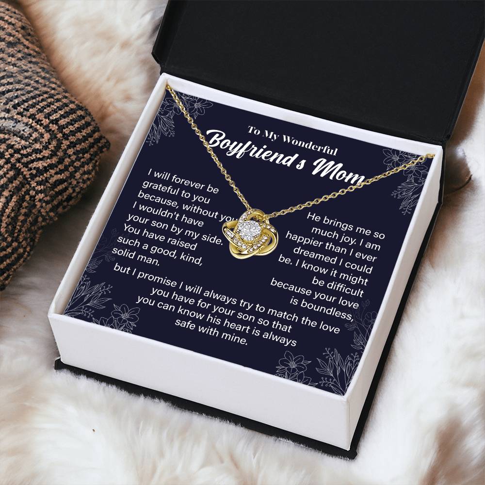 Boyfriend’s Mom Necklace Gift – With Message Card