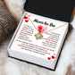 Mom to Be Necklace Gift with Heartfelt Card