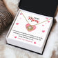 Mom Necklace Gift from Daughter – Message Card and Box