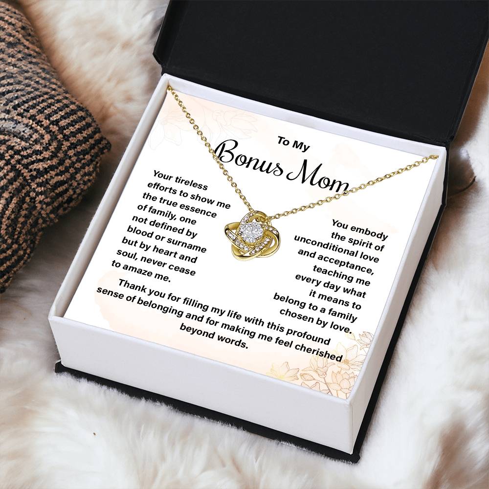 Bonus Mom Necklace from Daughter – Heartfelt Message Gift