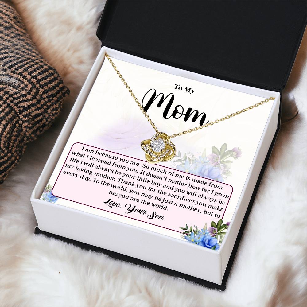 Mother’s Day Gift for Mom from Son – Love Knot Necklace