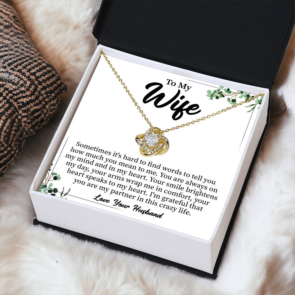 To My Wife Necklace Gift from Husband with Gift Box