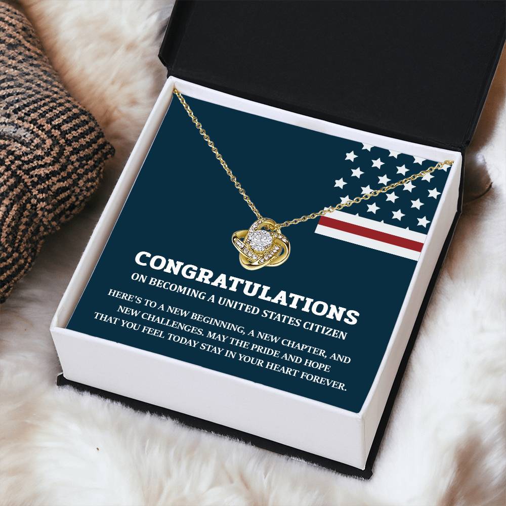 Congratulations Necklace For New U.s. Citizen Necklace For New U.s. Citizen Necklace For U.s. Citizenship Success Necklace For Official U.s. Citizen Jewelry For New U.s. Citizen Necklace With Message Of Hope Gift For American Patriot