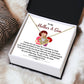 Mother and Son Necklace Gift with Message Card Inside