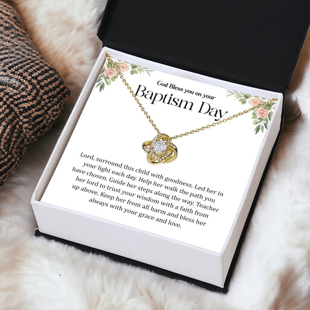Baptism Gift Necklace for Baby Girl with Gift Box
