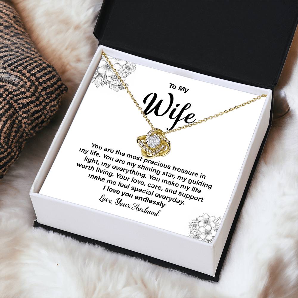 Wife Necklace Gift from Husband with Gift Card