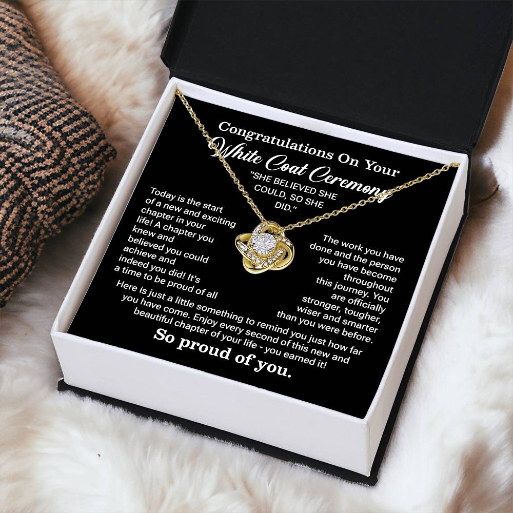 Congratulations On Your New White Coat Ceremony Congratulations Necklace White Coat Ceremony Inspirational Jewelry Gift New Chapter Necklace Meaningful Gift For Graduates Emotional Connection Necklace Motivational Jewelry