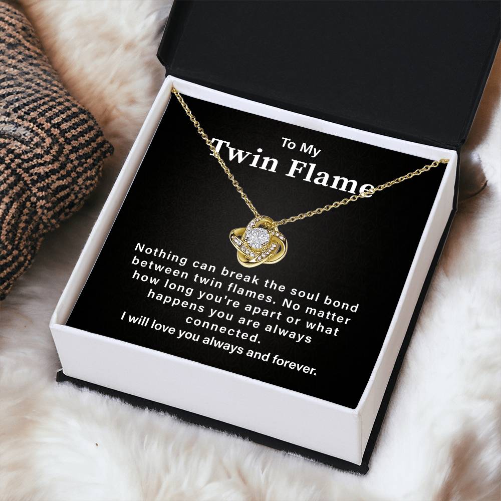 Twin Flame Necklace Gift for Soulmate With Message Card
