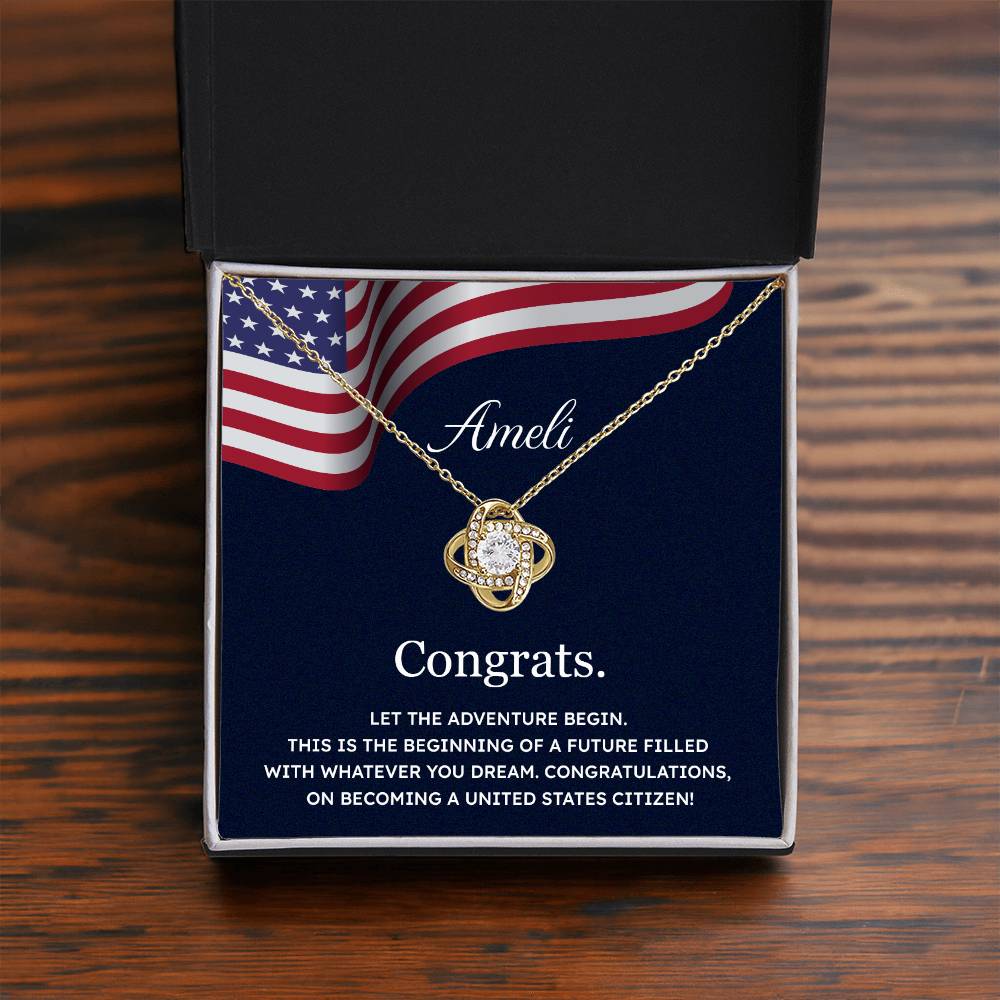 Congrats Necklace For New U.s. Citizen Ameli Necklace For New U.s. Citizen Gift For Citizenship Celebration Necklace With Citizenship Message Necklace For New U.s. Citizen Ameli Gift For Becoming A U.s. Citizen Proud U.s. Citizen Jewelry