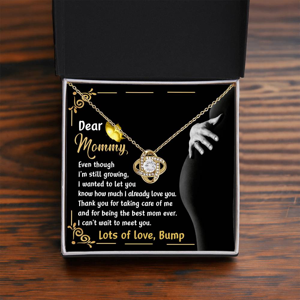 Dear Mommy Necklace Gift, Special Mother's Day Gifts, Birthday Gift, Jewelry Necklace For Mom, New Mommy Gift For First Mother's Day, Pregnancy Jewelry Necklace With A Meaningful Message Card And Box.