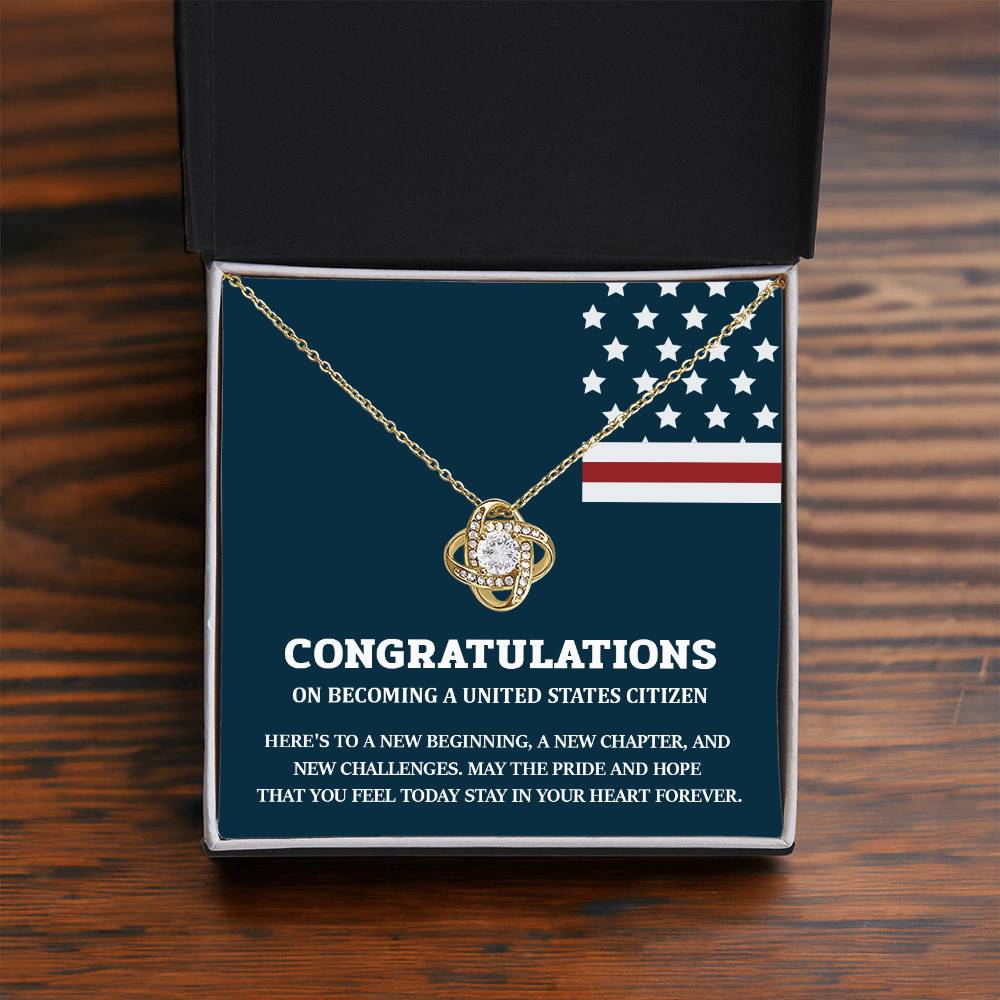 Congratulations Necklace For New U.s. Citizen Necklace For New U.s. Citizen Necklace For U.s. Citizenship Success Necklace For Official U.s. Citizen Jewelry For New U.s. Citizen Necklace With Message Of Hope Gift For American Patriot