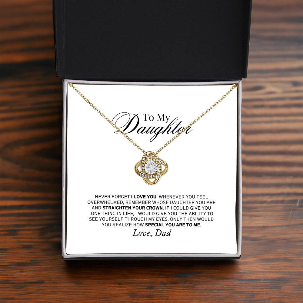 Dad to Daughter Necklace Gift with Message Card