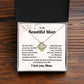 Mother Necklace Gift from Daughter – with Message Card