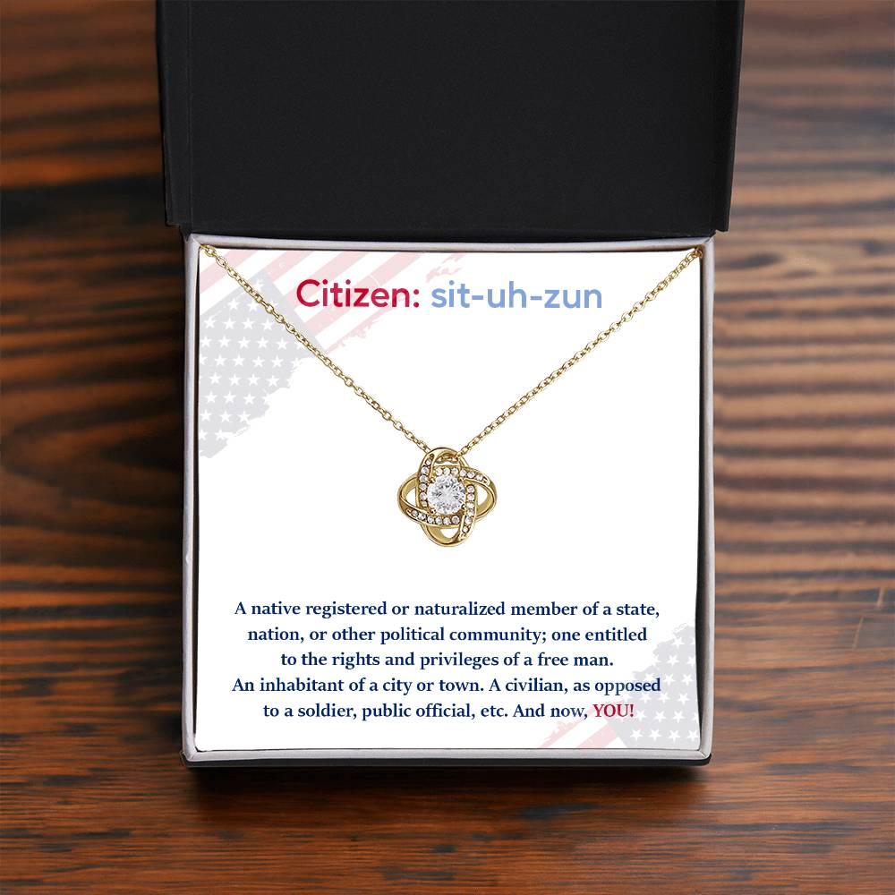 Citizen Necklace Citizen Necklace For New U.s. Citizen Gift For New American Citizen Necklace For Official U.s. Citizen Celebrate Your Freedom Necklace Necklace For U.s. Citizenship Journey Necklace With U.s. Citizen Message Gift For U.s. Citizenship