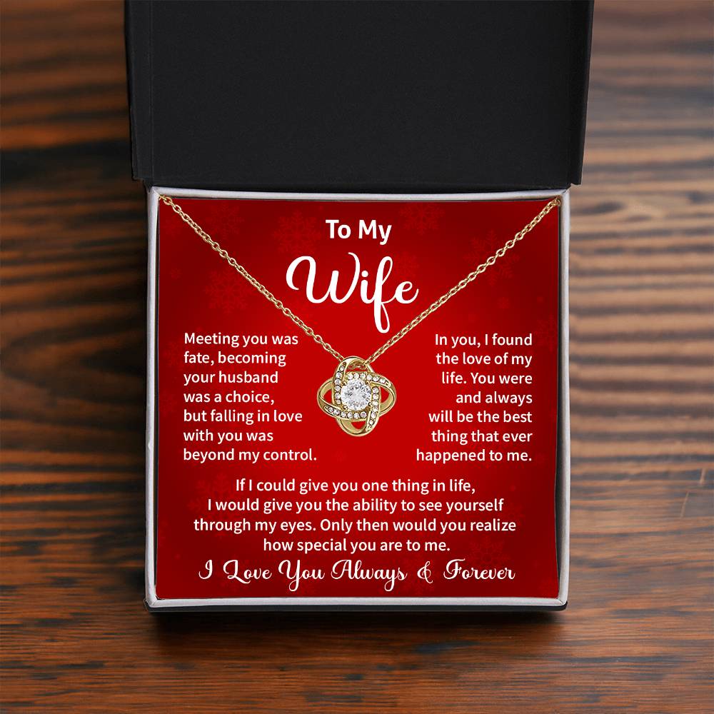 Romantic Wife Necklace Gift from Husband Love You Always & Forever Message Card