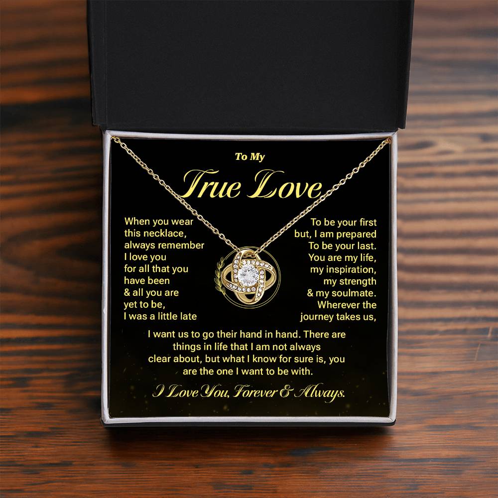 True Love Necklace Gift with Message Card