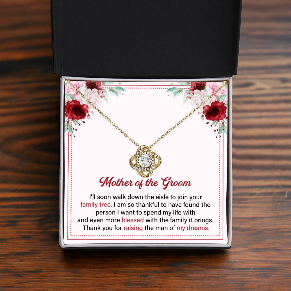 Mother of the Groom Necklace Gift With Message Card