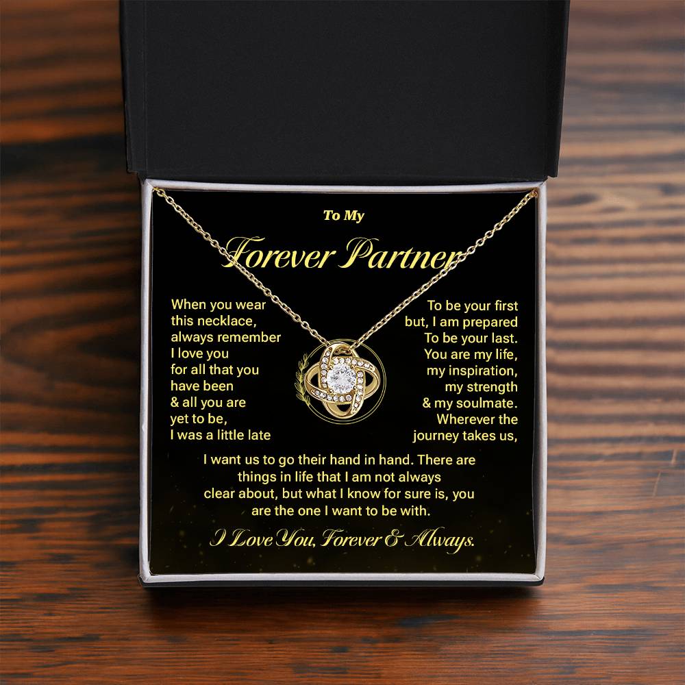 Forever Partner Necklace Gift – Message Card & Box